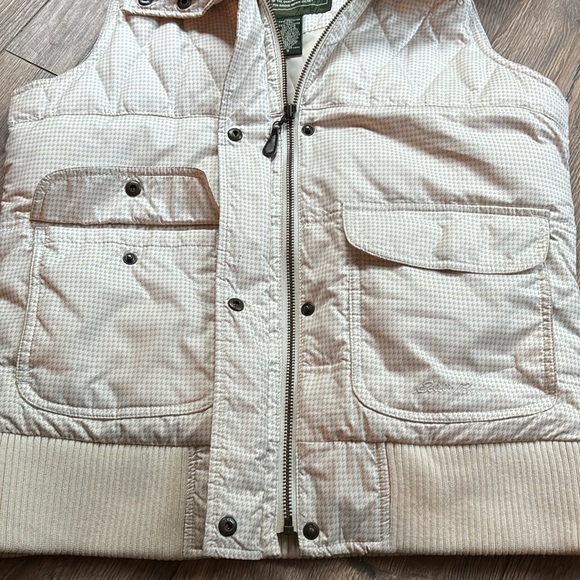 ❄️Goose DOWN Eddie Bauer Women’s Vest Fur Collar Removable Hood Small Puffer - Picture 7 of 13